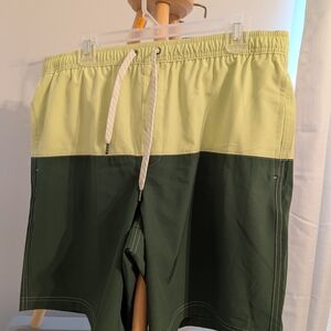 Sonoma Two-Tone Sage and Olive Swim Board Shorts